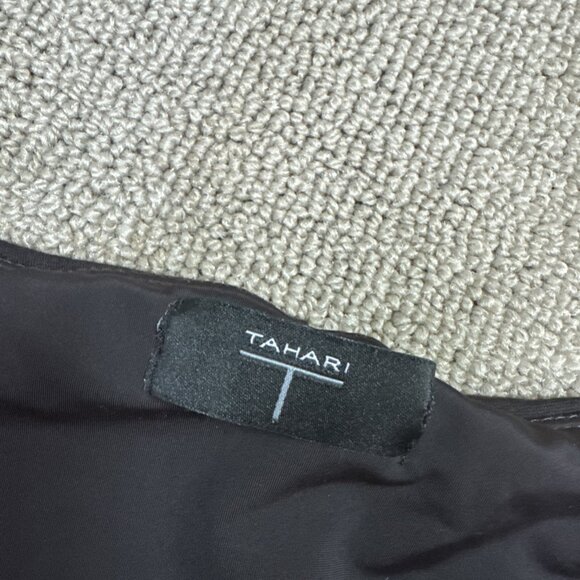 Tahari Pants Brown Flared Pull On Women’s Size Large - Picture 9 of 12